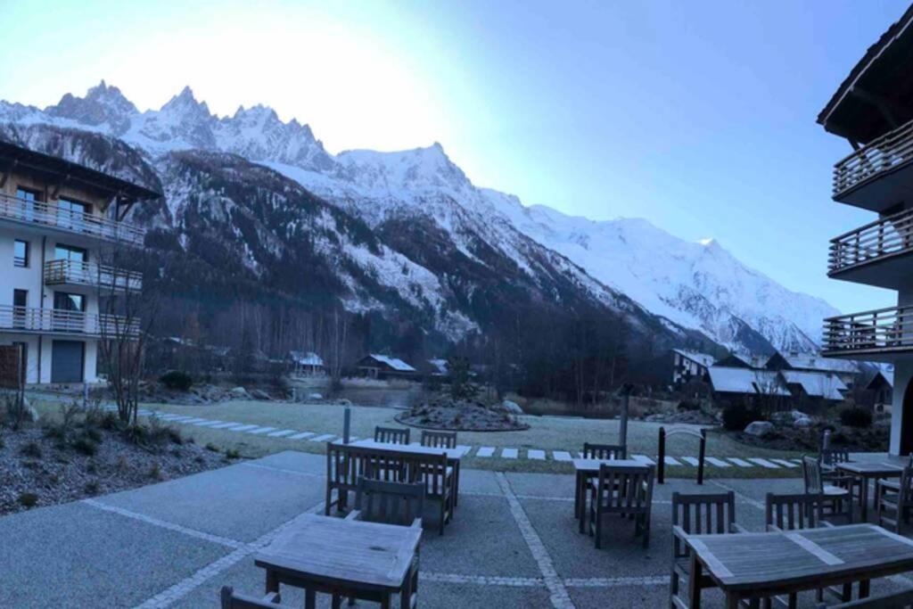 Chic Appart 6 Pers Dans Residence Luxueuse "La Cordee" Wellness Gym Piscine Ouvert Et Teletravail Chamonix Eksteriør billede